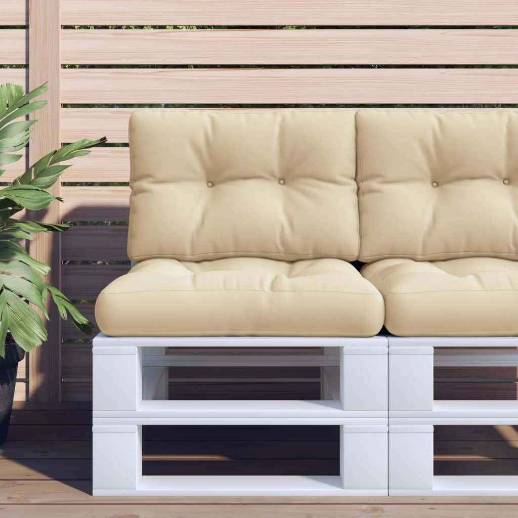 vidaXL Pallet Cushion Beige 50x40x12 cm Fabric