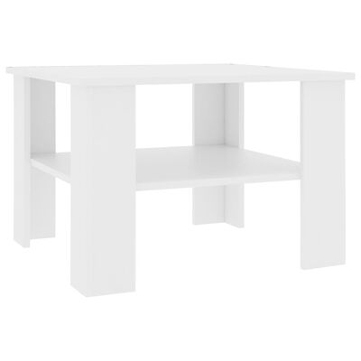 vidaXL Coffee Table White 60x60x42 cm Engineered Wood, white vidaXL Coffee Table White 60x60x42 cm Engineered Wood