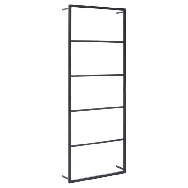 vidaXL Towel Rack Black 45x10x115 cm Steel