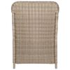 vidaXL Outdoor Chairs with Cushions 2 pcs Poly Rattan Brown