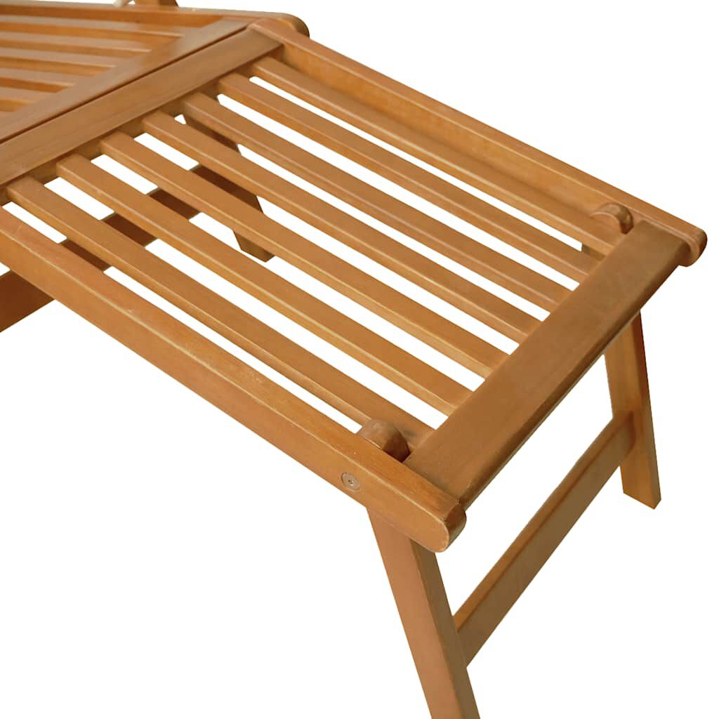 vidaXL Outdoor Deck Chairs with Footrests 2 pcs Solid Wood Acacia