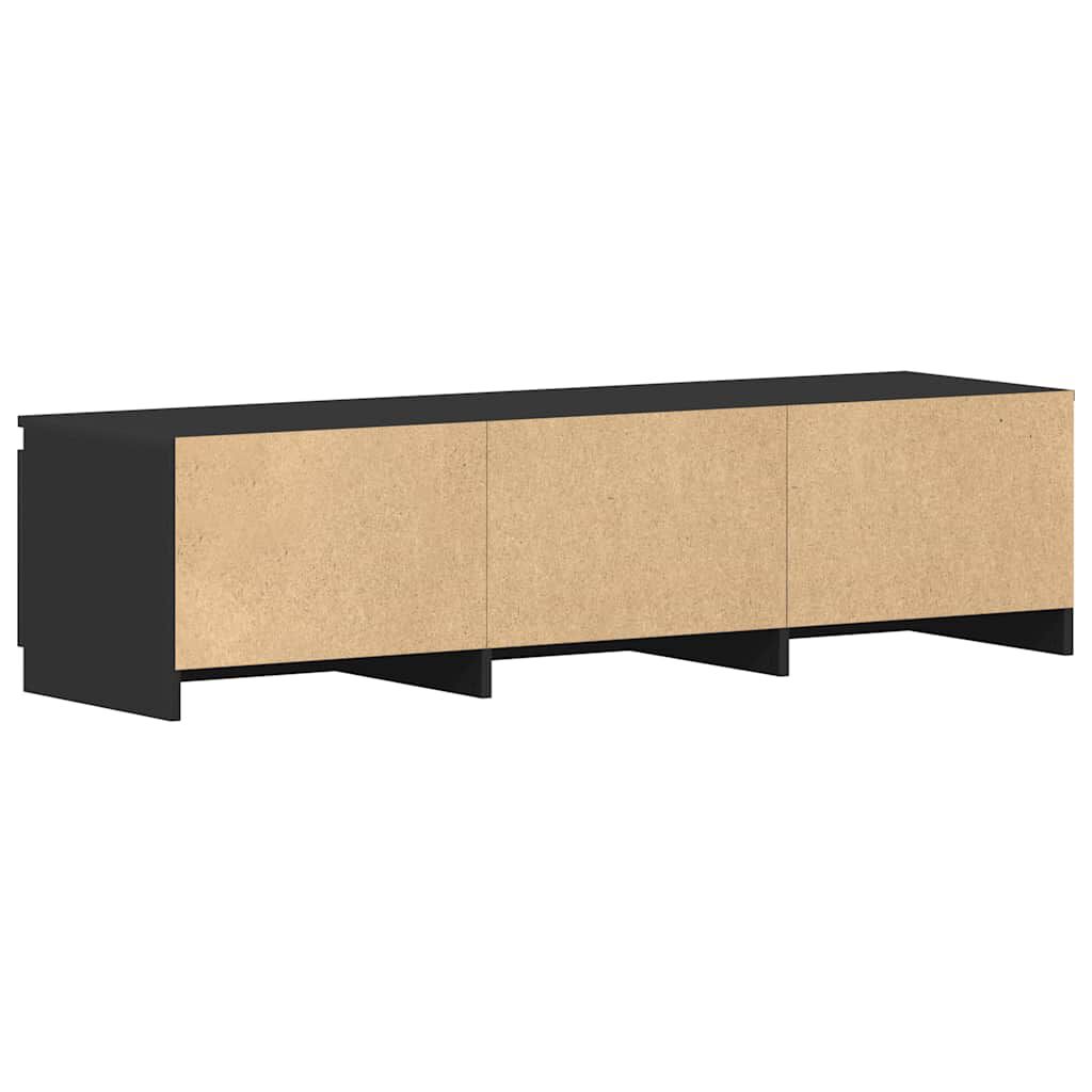 vidaXL TV Cabinet Black 140x40x35.5 cm Engineered Wood