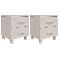 vidaXL Bedside Cabinets HAMAR 2 pcs White 40x35x44.5 cm Solid Wood, white vidaXL Bedside Cabinets HAMAR 2 pcs White 40x35x44.5 cm Solid Wood