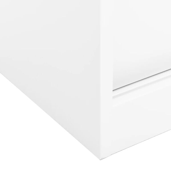 vidaXL Office Cabinet with Sliding Door White 90x40x90 cm Steel