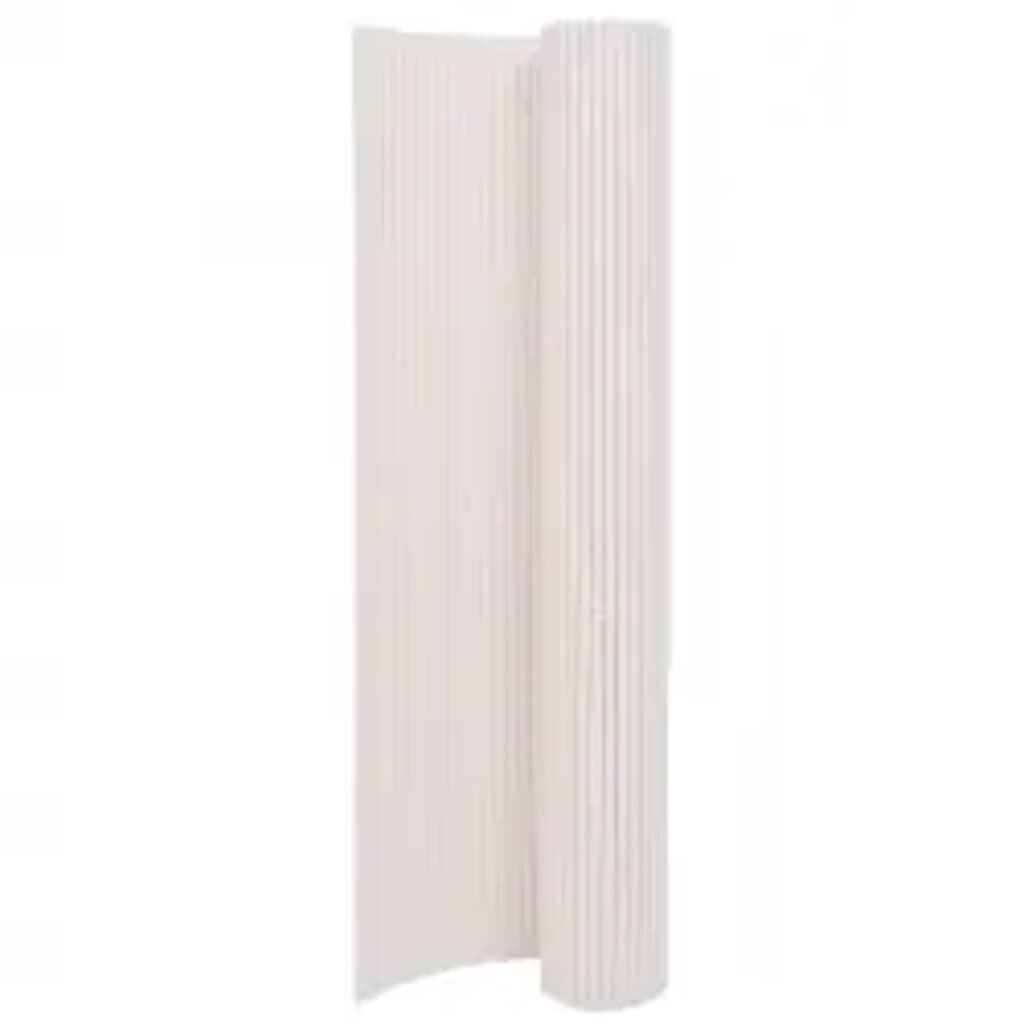 vidaXL Double-Sided Garden Fence 110x400 cm White