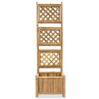 vidaXL Garden Raised Bed with Trellis Bamboo 40 cm,  vidaXL Garden Raised Bed with Trellis Bamboo 40 cm