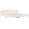 vidaXL Bed Frame without Mattress White 180x200 cm Super King Solid Wood Pine