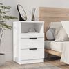 vidaXL Bedside Cabinet White Engineered Wood