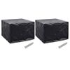 vidaXL Garden Furniture Cover | Set of 2 | Black | Polyethylene | 122x112x98 cm