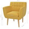 vidaXL Armchair Yellow Fabric