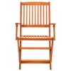 vidaXL Folding Garden Chairs 6 pcs Solid Eucalyptus Wood
