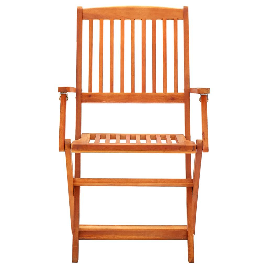 vidaXL Folding Garden Chairs 6 pcs Solid Eucalyptus Wood