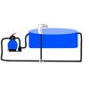 Garden Waterfall Pool Fountain Stainless Steel 45x30x60 cm