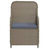 vidaXL 7 Piece Garden Dining Set with Cushions Brown