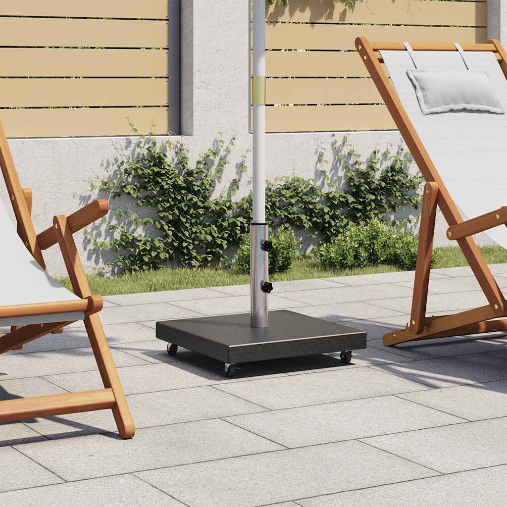 vidaXL Parasol Base Granite 30 kg Square Black