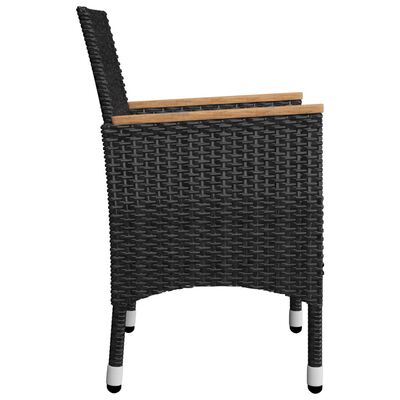 vidaXL 9 Piece Garden Dining Set Black, black and brown vidaXL 9 Piece Garden Dining Set Black
