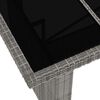vidaXL 9 Piece Outdoor Dining Set with Cushions Poly Rattan Grey