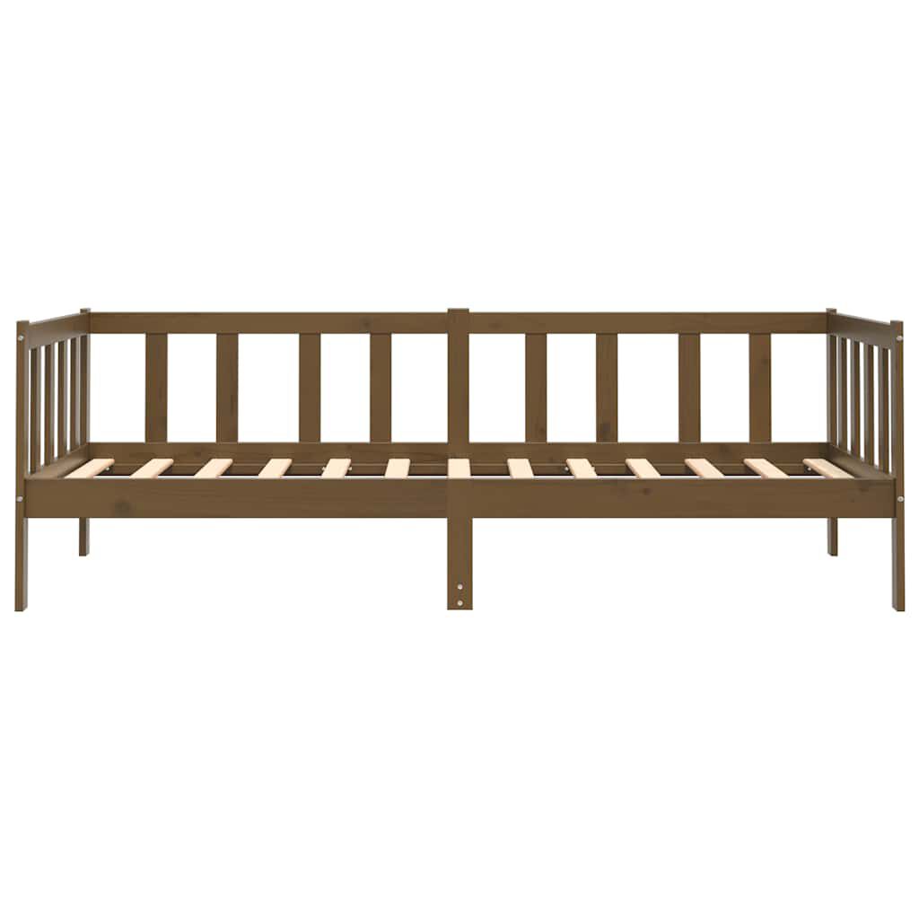 vidaXL Day Bed without Mattress Honey Brown Solid Wood Pine 90x200cm