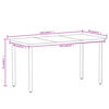 vidaXL 7 Piece Garden Dining Set Black