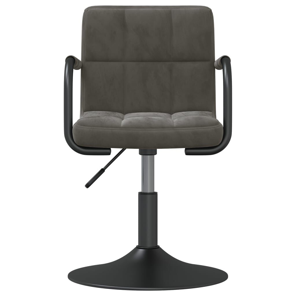 vidaXL Swivel Dining Chairs 4 pcs Dark Grey Velvet