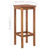 vidaXL 5 Piece Garden Bar Set Solid Wood Acacia