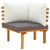 vidaXL Garden Corner Sofa with Cushions Solid Acacia Wood