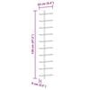 vidaXL Wall-mounted Wine Rack for 10 Bottles Black Metal