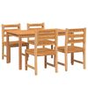vidaXL 3 Piece Garden Dining Set Solid Wood Teak