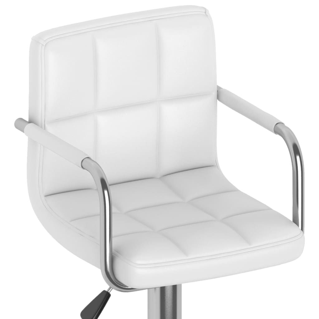 vidaXL Bar Stool White Faux Leather