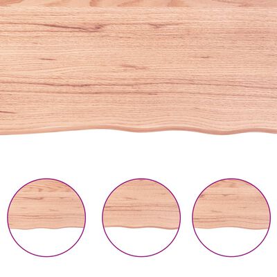 vidaXL Table Top Light Brown 80x60x(2-4) cm Treated Solid Wood Oak, light brown vidaXL Table Top Light Brown 80x60x(2-4) cm Treated Solid Wood Oak