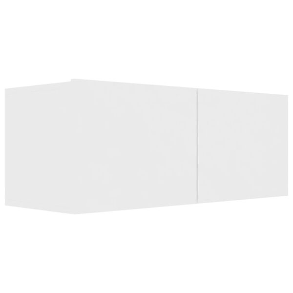 vidaXL 2 Piece TV Cabinet Set White Engineered Wood