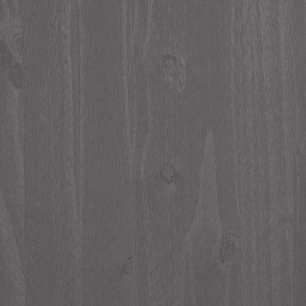 vidaXL Desk HAMAR Light Grey 110x40x75 cm Solid Wood Pine