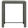 vidaXL 5 Piece Outdoor Bar Set with Cushions Poly Rattan Grey
