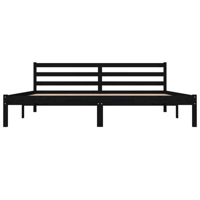 vidaXL Bed Frame without Mattress 180x200cm Black Super King Size, black vidaXL Bed Frame without Mattress 180x200cm Black Super King Size