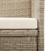 vidaXL Reclining Garden Chairs 2 pcs with Cushions Poly Rattan Beige