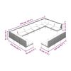 vidaXL 13 Piece Garden Lounge Set with Cushions Poly Rattan Dark Grey
