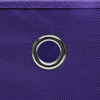 vidaXL Storage Boxes with Covers 10 pcs 28x28x28 cm Purple