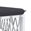 vidaXL 6 Piece Garden Lounge Set with Cushions White Steel