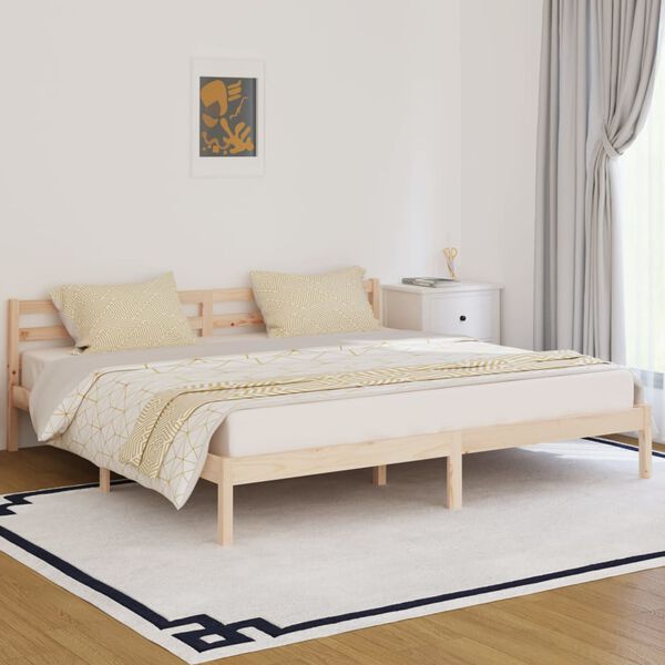 vidaXL Bed Frame without Mattress Solid Wood Pine 200x200cm