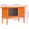 vidaXL Outdoor Rabbit Hutch Small Animal House Pet Cage 1 Layer Wood