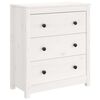 vidaXL Sideboard White 70x35x80 cm Solid Wood Pine