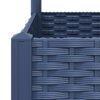 vidaXL Garden Planter with Trellis Blue Grey 40x40x136 cm PP