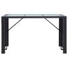 vidaXL 7 Piece Garden Bar Set with Cushions Poly Rattan Black