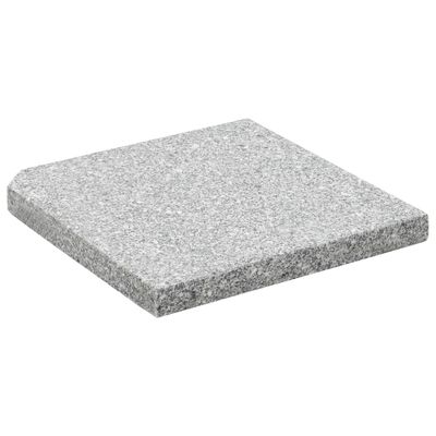 vidaXL Umbrella Weight Plates 4 pcs Grey Granite Square 100 kg,  vidaXL Umbrella Weight Plates 4 pcs Grey Granite Square 100 kg