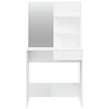 vidaXL Dressing Table with Mirror White 74.5x40x141 cm