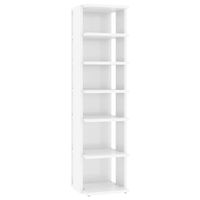 vidaXL Shoe Cabinet High Gloss White 27.5x27x102 cm Engineered Wood, high gloss white vidaXL Shoe Cabinet High Gloss White 27.5x27x102 cm Engineered Wood
