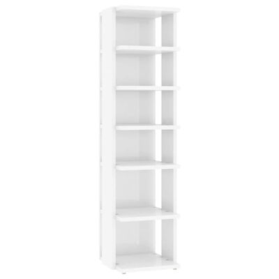 vidaXL Shoe Cabinet High Gloss White 27.5x27x102 cm Engineered Wood, high gloss white vidaXL Shoe Cabinet High Gloss White 27.5x27x102 cm Engineered Wood