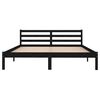 vidaXL Bed Frame without Mattress Solid Wood Pine 160x200cm Black