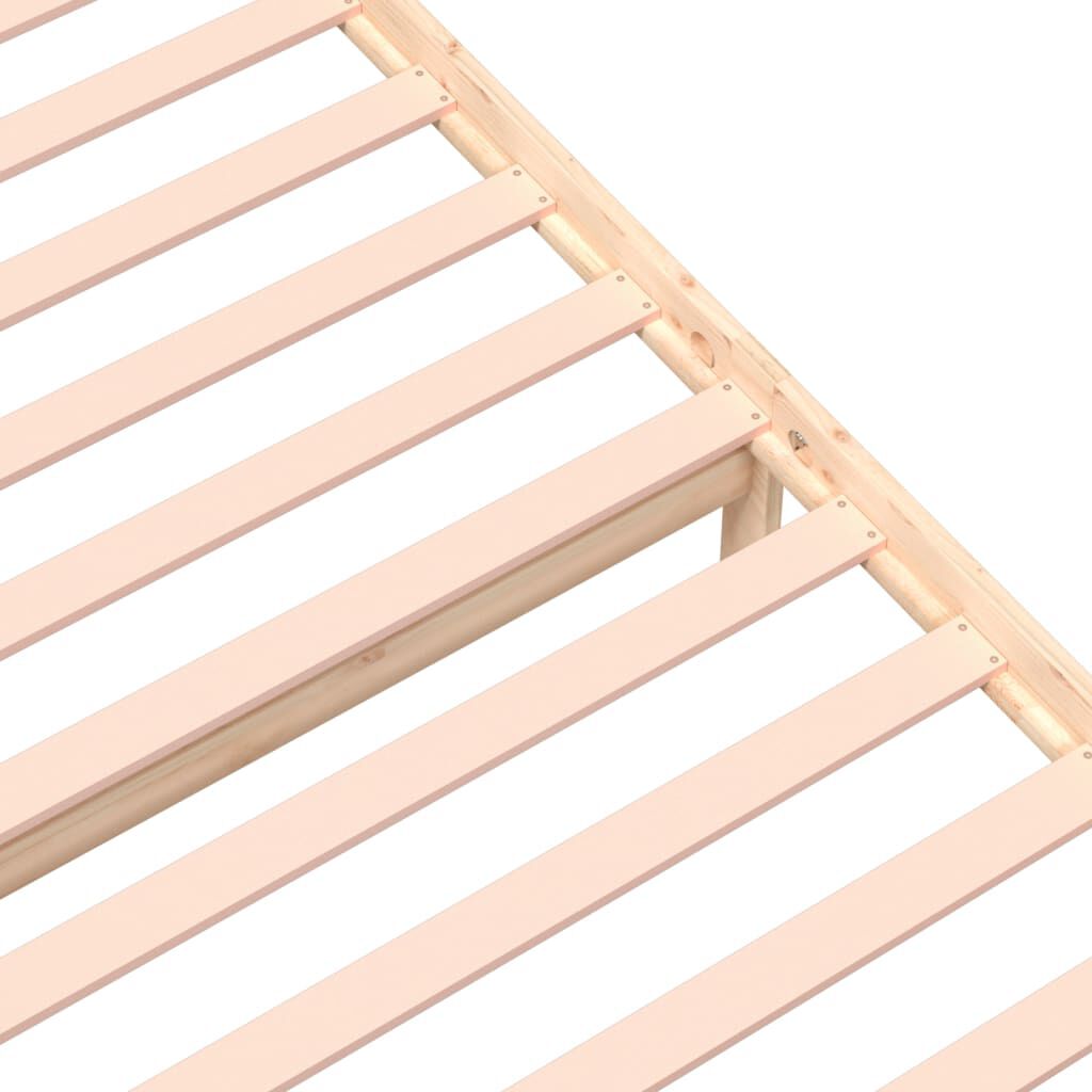 vidaXL Bed Frame without Mattress Solid Wood 75x190 cm Small Single Small Single