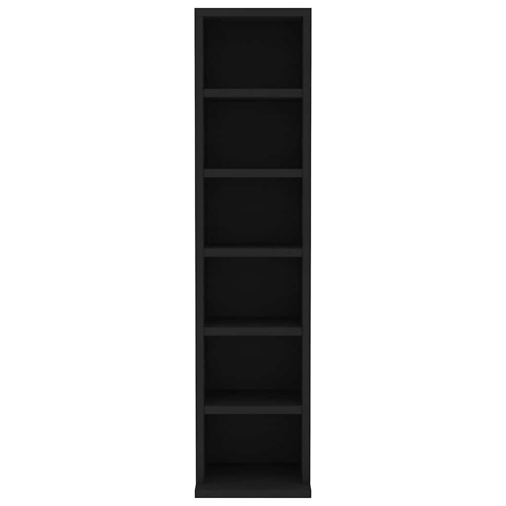 vidaXL CD Cabinet Black 21x20x88 cm Engineered Wood
